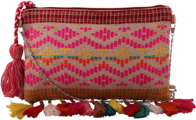

Anekaant Girls Casual Multicolor Cotton Sling Bag