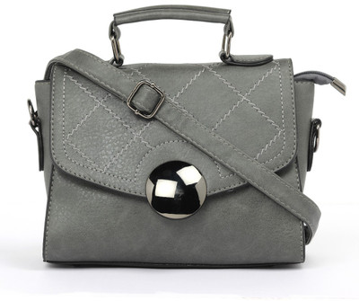 

Satchel Bags Women Casual Grey PU Sling Bag