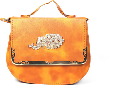 

CARRY MEE Women Casual Yellow PU Sling Bag
