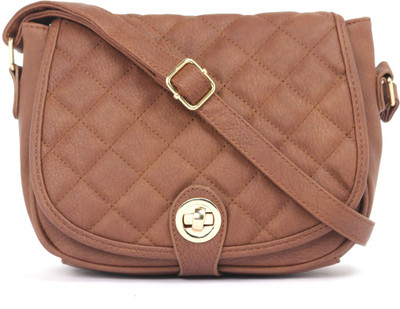 

Satchel Bags Women Casual Brown PU Sling Bag