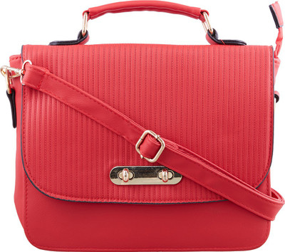 

Satchel Bags Women Casual Red PU Sling Bag
