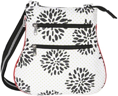 

Elitto Women Casual Black, White Cotton Sling Bag