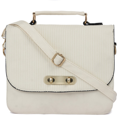 

Satchel Bags Women Casual White PU Sling Bag