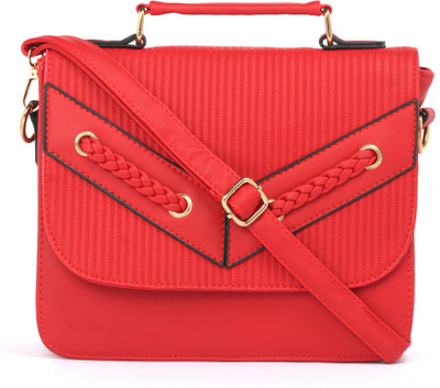 

Satchel Bags Women Casual Red PU Sling Bag