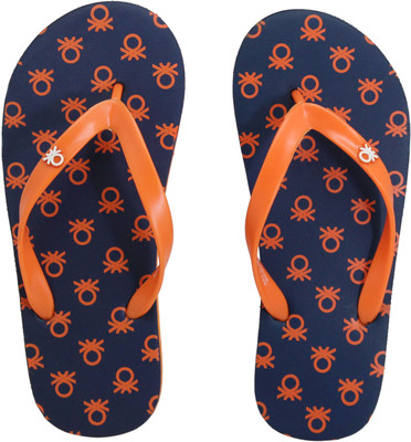 

United Colors of Benetton Flip Flops, Navy-orange