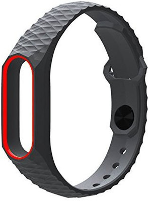 

Everycom Replacement Premium Hex Design TPU Strap For Xiaomi Mi Band 2 | Xiaomi Band HRX Smart Band Strap(Red, Black)