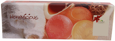 

Anuspa Herbal Honeylicious Gift Set - Exclusive translucent soaps 100gm each containing pure honey and glycerine Bathing Soap Set of(100 g)
