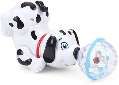 

Electrobot Baby children young toy electric dog innovation dynamic music dance rotate 360 degree dream about the sky star 3D light(Multicolor)
