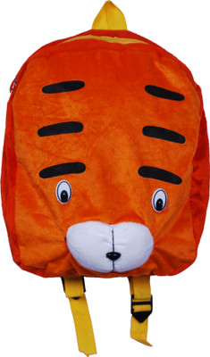 Rudra Premium Quality Teddy Bear School Bag - 28 cm(Orange)