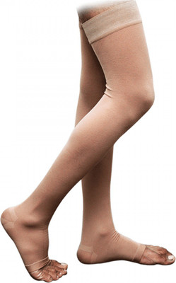 

Sorgen Lycra Thigh High Class 2 Medical Compression Stockings Knee, Calf & Thigh Support (, Beige