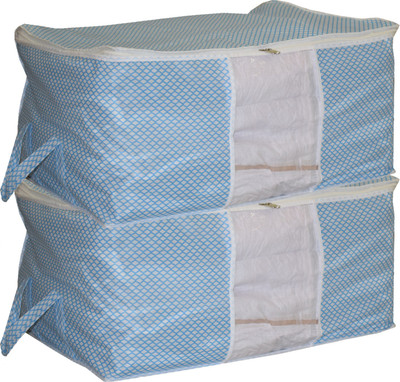 

Kuber Industries Big Underbed Storage Bag,Storage Organiser Set of 2 Pcs(Blue)