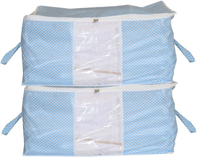 

Kuber Industries Big Underbed Storage Bag,Storage Organiser Set of 2 Pcs(Blue)