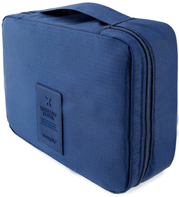 

House of Quirk Cosmetic Pouch(Blue), Nevy blue
