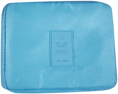 

House of Quirk Cosmetic Pouch(Blue), Light blue