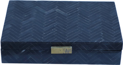

AGARWALTRADINGCOMPANY ATC Wooden Jewellery Decorative Box NA Vanity Box(Blue)