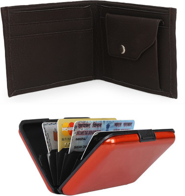 

ABLOOM Men Brown Genuine Leather Card Holder(6 Card Slots)