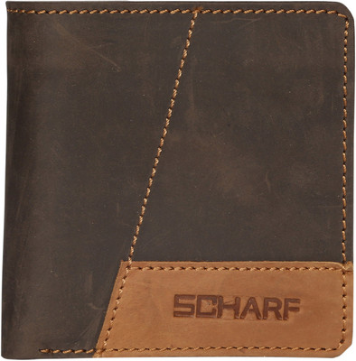 

SCHARF Men Brown Genuine Leather Wallet(4 Card Slots)