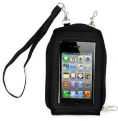 

Shrih Women Black Fabric Wrist Wallet(7 Card Slots)
