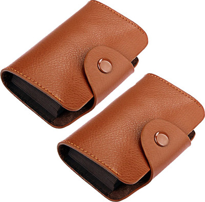 

Stealodeal Men Black Genuine Leather Card Holder(13 Card Slots), Brown