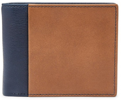 

Lusso Pelle Men Tan, Blue Artificial Leather Wallet(12 Card Slots)