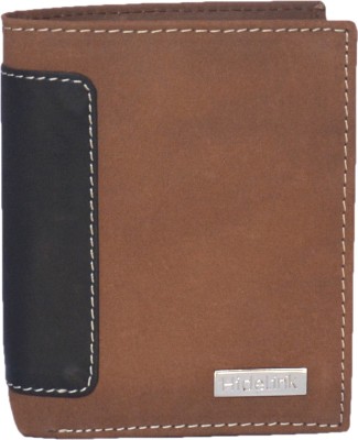 

Hidelink Men Brown Genuine Leather Wallet(6 Card Slots)