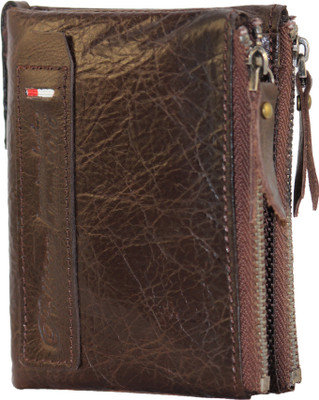 

POLLSTAR Men Brown Genuine Leather Wallet(4 Card Slots)