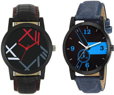 

Rage Enterprise New Designer Dial Re-131 Leather Strap Men Watch - For Boys