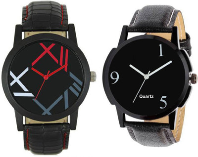 Rage Enterprise New Designer Dial Re-135 Leather Strap Men Watch - For Boys