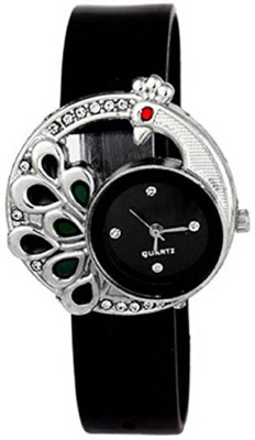 

TESLO New Collection Black Color Peacock Shapped Round Dial Rubber Strap Women's Watch party wedding and wrist watch of formal watch and look for girls , women New collection watches Watch - For Girls