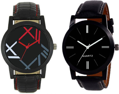 

Rage Enterprise New Designer Dial Re-134 Leather Strap Men Watch - For Boys