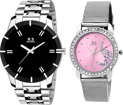 

R S Original RSO-2072 BASIC ANALOG PINK WATCH FOR COUPLE Watch - For Couple