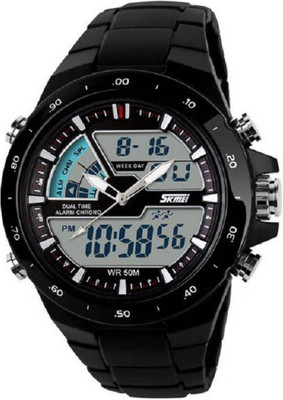 

Skmei 1016 Black Belt Analog-Digital Watch - For Men