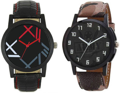 

Rage Enterprise New Designer Dial Re-132 Leather Strap Men Watch - For Boys