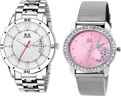 

R S Original RSO-2070 DAY AND DATE PINK WATCH FOR COUPLE Watch - For Couple
