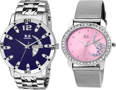 R S Original RSO-2075 DAY AND DATE PINK WATCH FOR COUPLE Watch - For Couple
