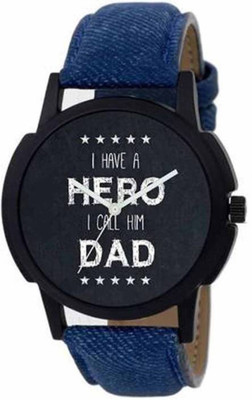 

LEBENSZEIT Blue Leather Trendy Designer Watch For Boys And Girls Watch - For Men & Women