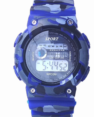 

MPA Sports Blue Army,Date Display,with Light kids, Alarm Watch - For Boys & Girls