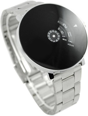 SPLAZOS Couple Analogue Stainless Steel Black Dial Analog Watch - For Men