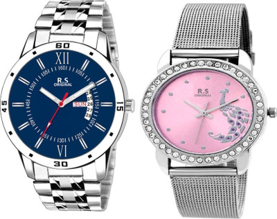 

R S Original RSO-2071 DAY AND DATE PINK WATCH FOR COUPLE Watch - For Couple
