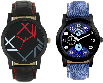

Rage Enterprise New Designer Dial Re-137 Leather Strap Men Watch - For Boys