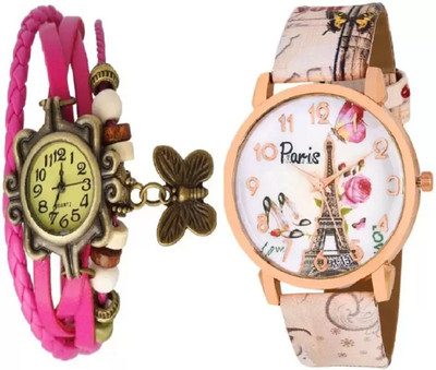 

blutech new stylish combo Exclusive Premium Analog Multi-Color Wrist Combo Watch - For Women