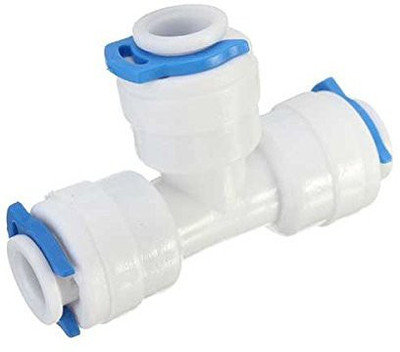 

Pooja Trendz 4 Pcs RO Three Way Tee Union Connector Suited for all type of RO Models-3/8. Solid Filter Cartridge(0.5, Pack of 1)
