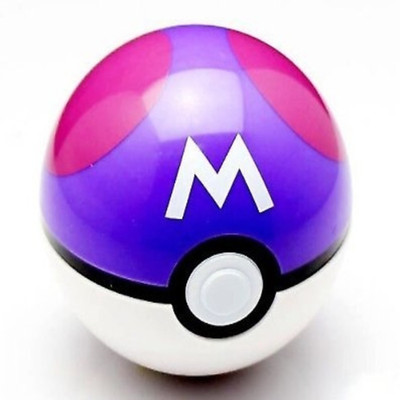 

ZenShanti 5cm Pokeball - Master Ball with Random Pokemon Figures Inside(Purple)