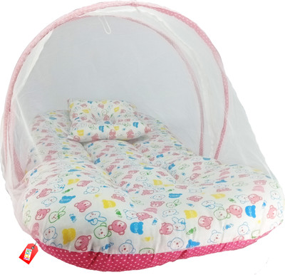 

Anmol Kids International Premium Pink Teddy Printed Premium Skin Friendly Well Cushioned 02 Baby Bed Crib(Fabric, Multicolor)