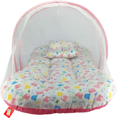 

Anmol Kids International Premium Pink Teddy Printed Premium Skin Friendly Well Cushioned 03 Baby Bed Crib(Fabric, Multicolor)