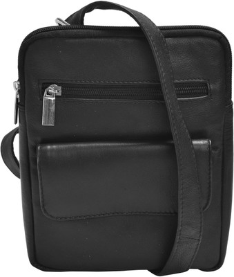 

Hidecart Trendy Crossbody Leather Sling Bag Sling Bag(Black, 2 L)