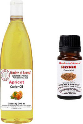 

Gardens Of Aroma Apricot Carrier Oil And Flaxseed Essential Oil(210 ml)