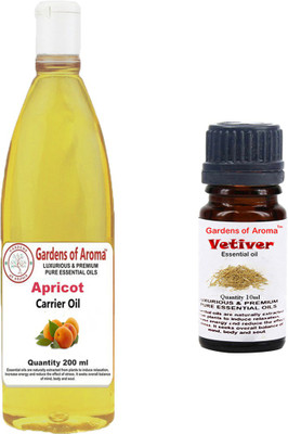 

Gardens Of Aroma Apricot Carrier Oil And Vetiver Essential Oil(210 ml)