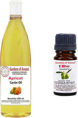 Gardens Of Aroma Apricot Carrier Oil And Olive Essential Oil(210 ml)