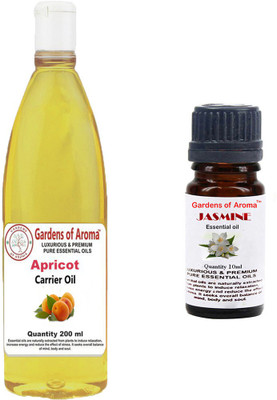 

Gardens Of Aroma Apricot Carrier Oil And Jasmine Essential Oil(210 ml)